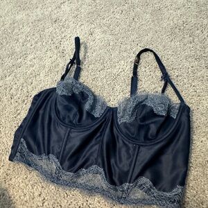 Navy blue corset top from Victoria Secret